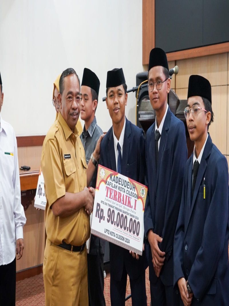 Qari dan Qariah Terbaik Kota Cilegon pada MTQ XXI Provinsi Banten Diguyur Bonus